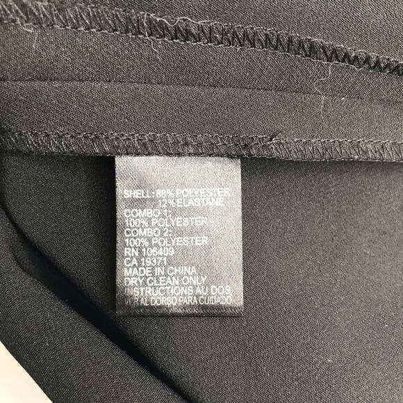 Tahari Shift Dress Womens 4 Black Sleeveless Lace Ruffle Collar Ruffle Hem AS IS - Picture 6 of 8